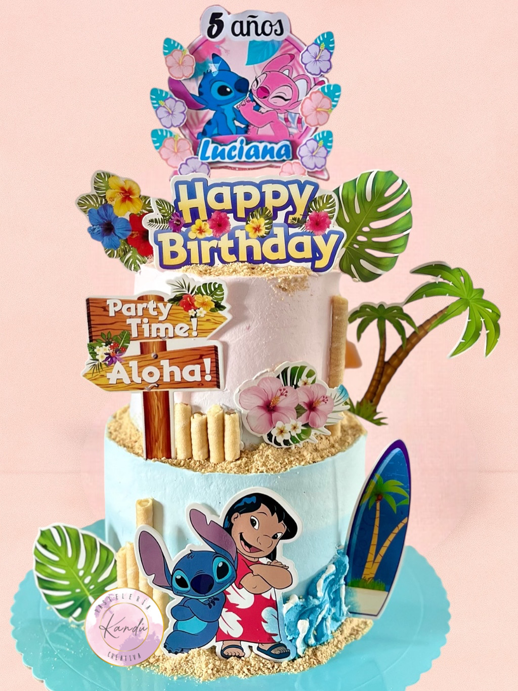 Tarta de cumpleaños Hawaii
